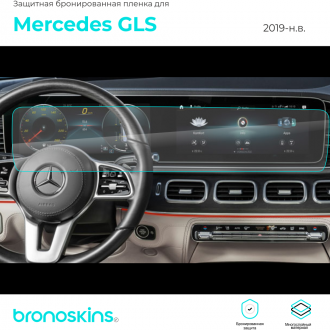 Защитная пленка мультимедиа Mercedes GLS от 2019 до нд.