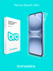 Защитная бронированная пленка на Tecno Spark 40c