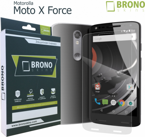Защитная бронированная пленка на Motorola Moto X Force