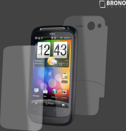 Защитная бронированная пленка на HTC Desire S