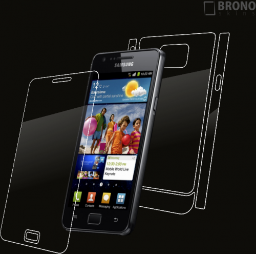Защитная бронированная пленка на Samsung Galaxy S2