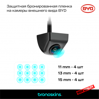 Защитная бронированная пленка на камеру BYD 12шт.