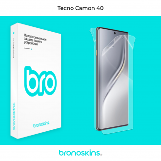 Защитная бронированная пленка на Tecno Camon 40