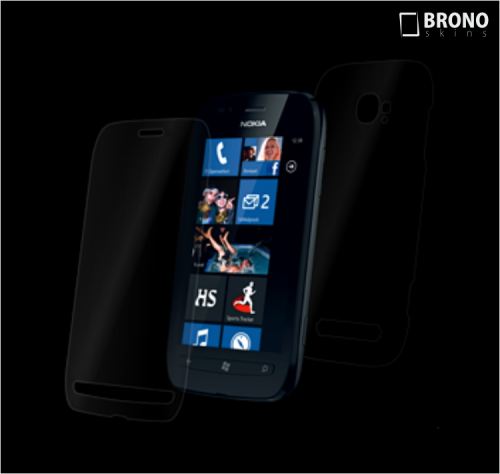 Защитная бронированная пленка на Nokia Lumia 710