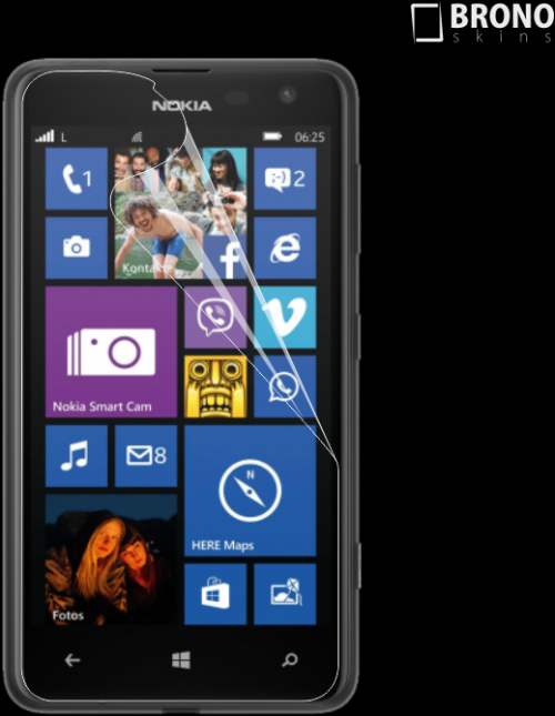Защитная бронированная пленка на Nokia Lumia 625