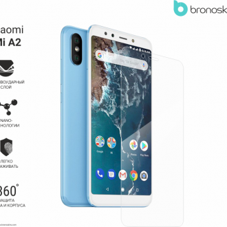 Защитная бронированная пленка на Xiaomi Mi A2